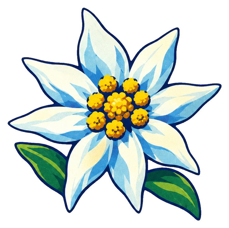 Preview for Alpine Ski Edelweiss Flower