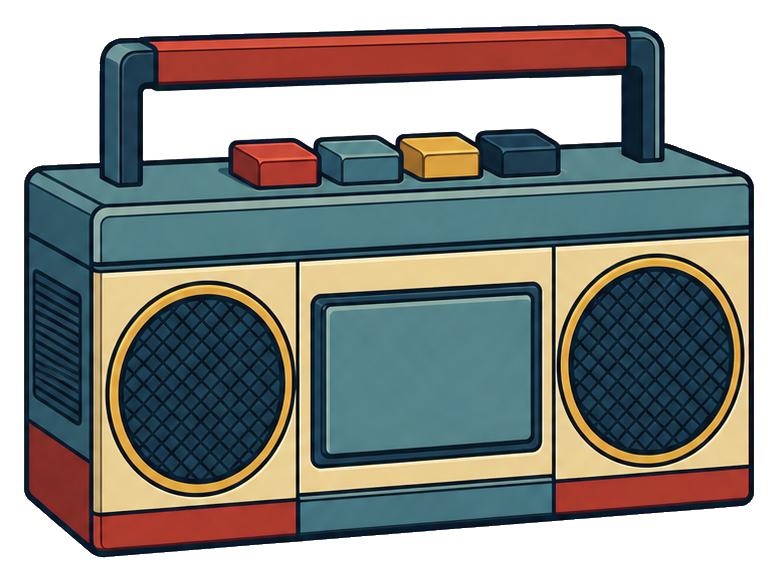 Preview for Mini Street Boombox Sticker