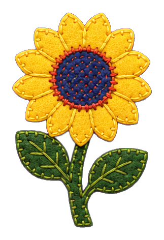 Preview for Sunflower Felt Applique Sticker