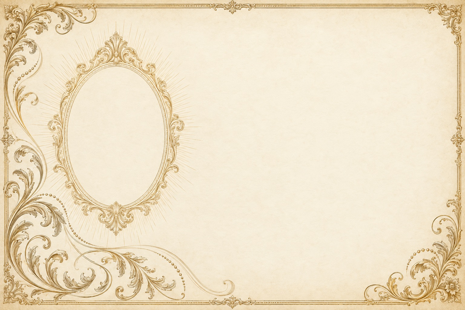 Preview for Ivory Gold Filigree Background