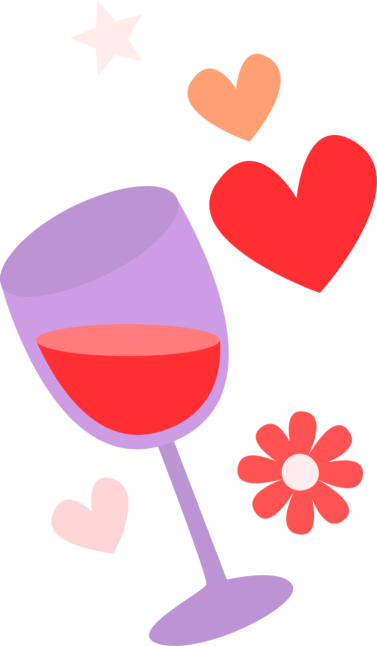 Preview for Romantic-wine-night-love-design-sticker-d9572