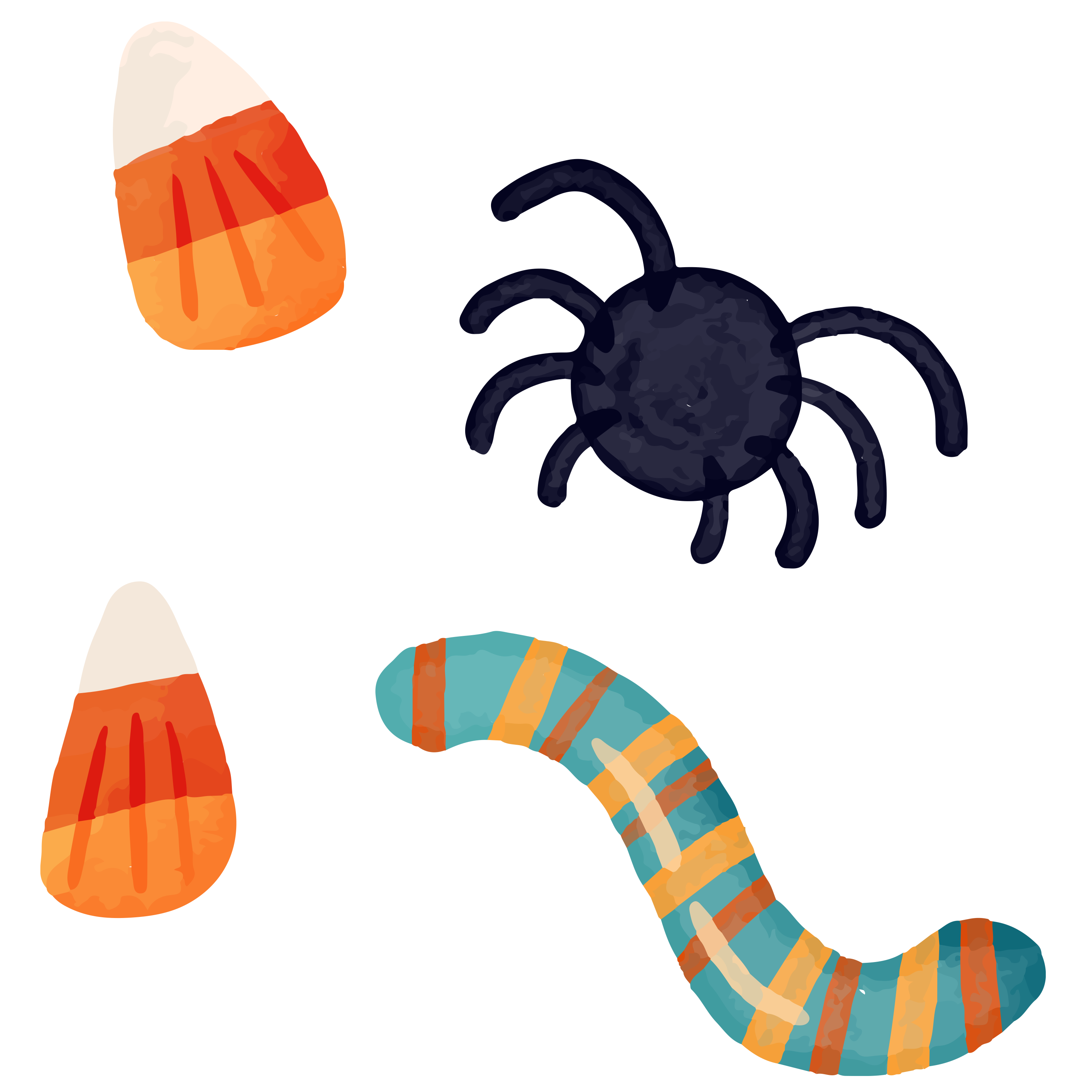 Preview for Halloween-candy-insects-illustration-halloween-watercolor-sticke-9011d