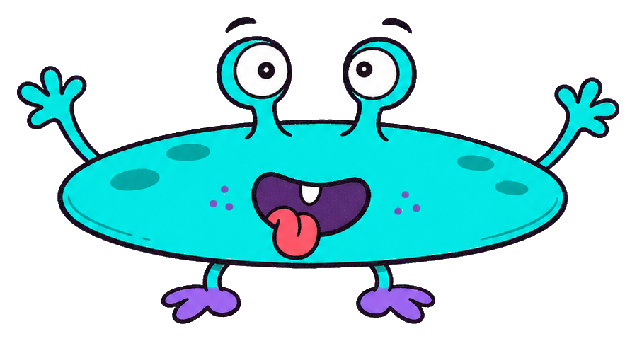 Preview for Funny Cartoon Alien Sticker