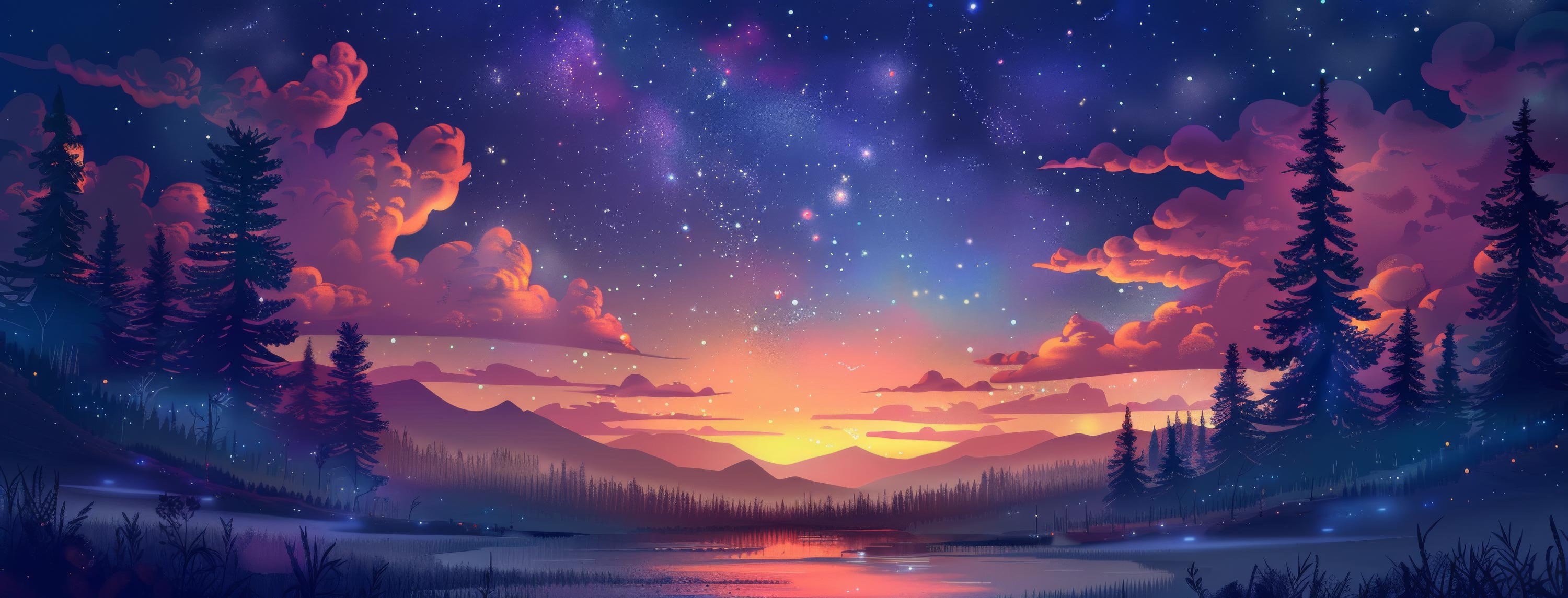 Preview for Vibrant-sunset-landscape-astrophotography-cover-background-93f45