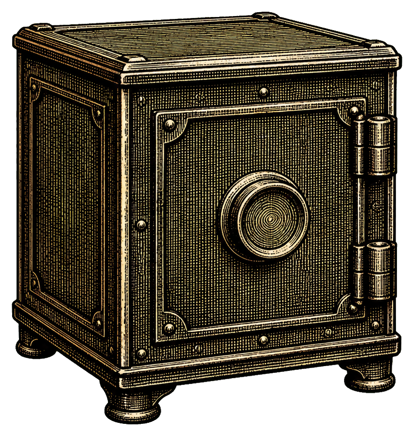 Preview for Woodcut Strongbox Safe Sticker