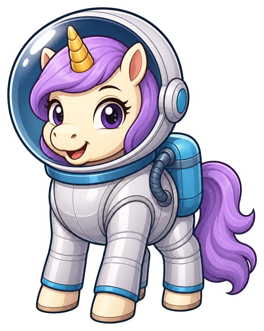 Preview for Astronaut Unicorn Sticker Graphic