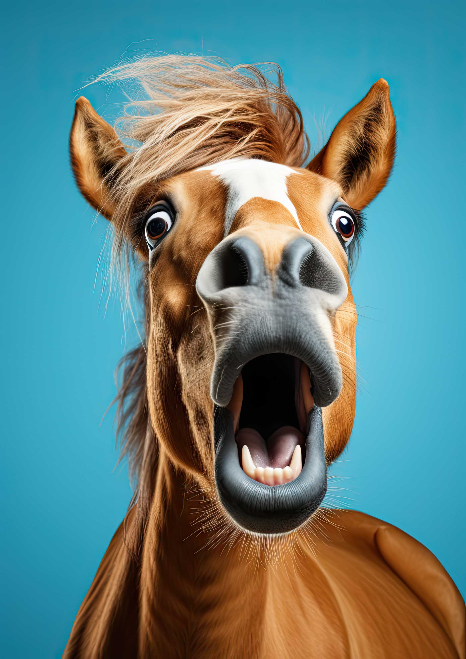 Preview for Cartoon-horse-surprised-expression-ai-animal-background-532a8