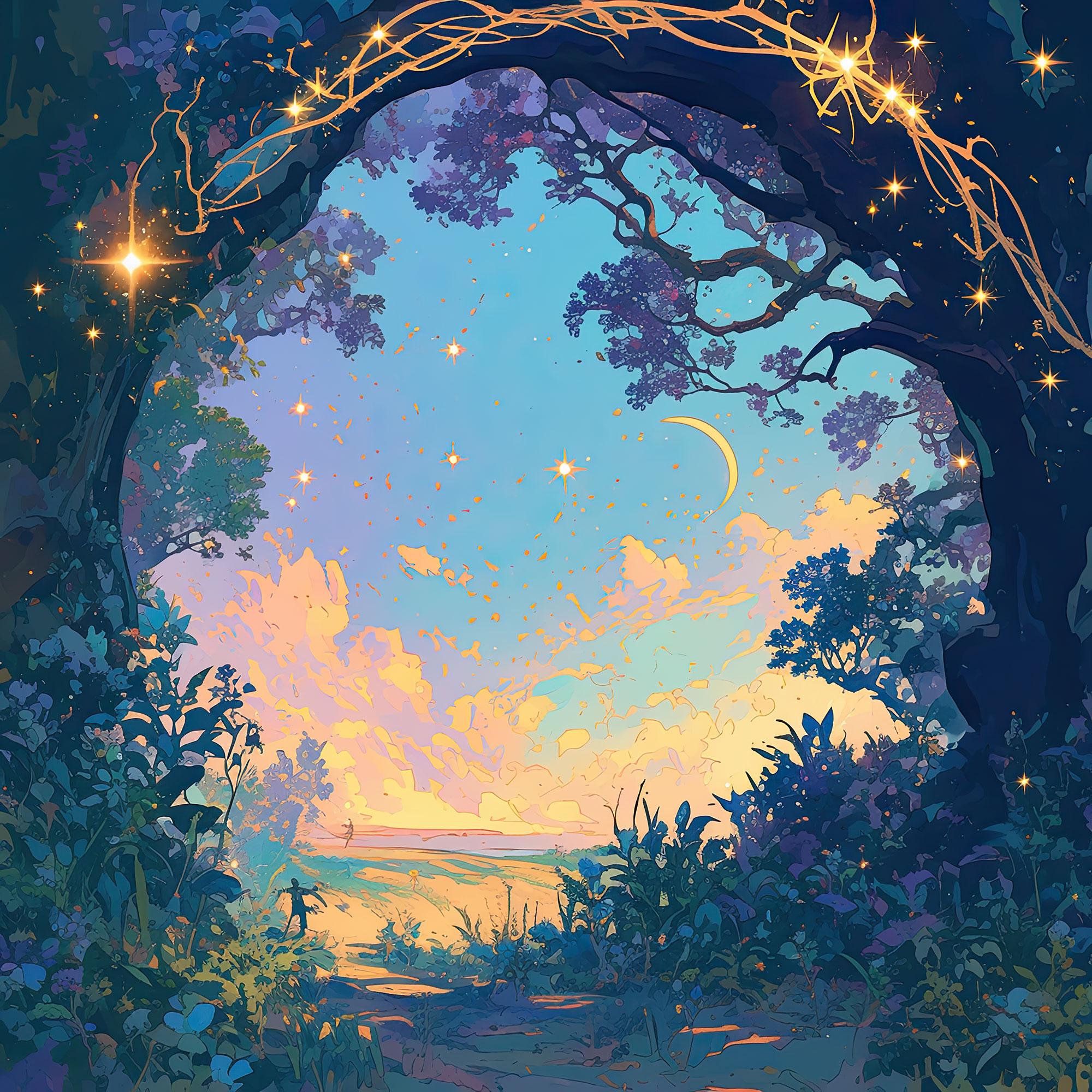 Preview for Enchanted-forest-landscape-nature-backdrop-background-846f6