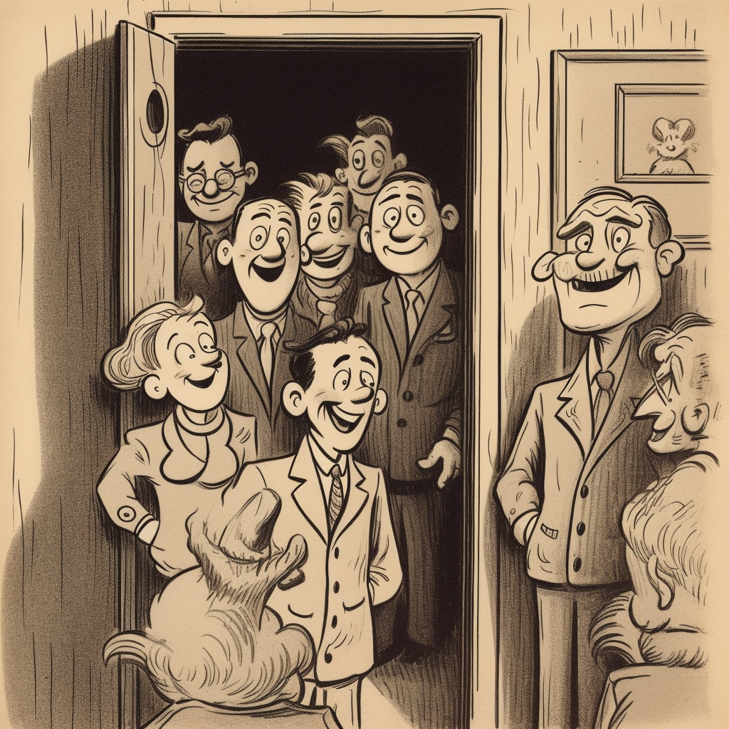 Preview for Surprise-office-visit-cartoon-vintage-meme-background-2e506