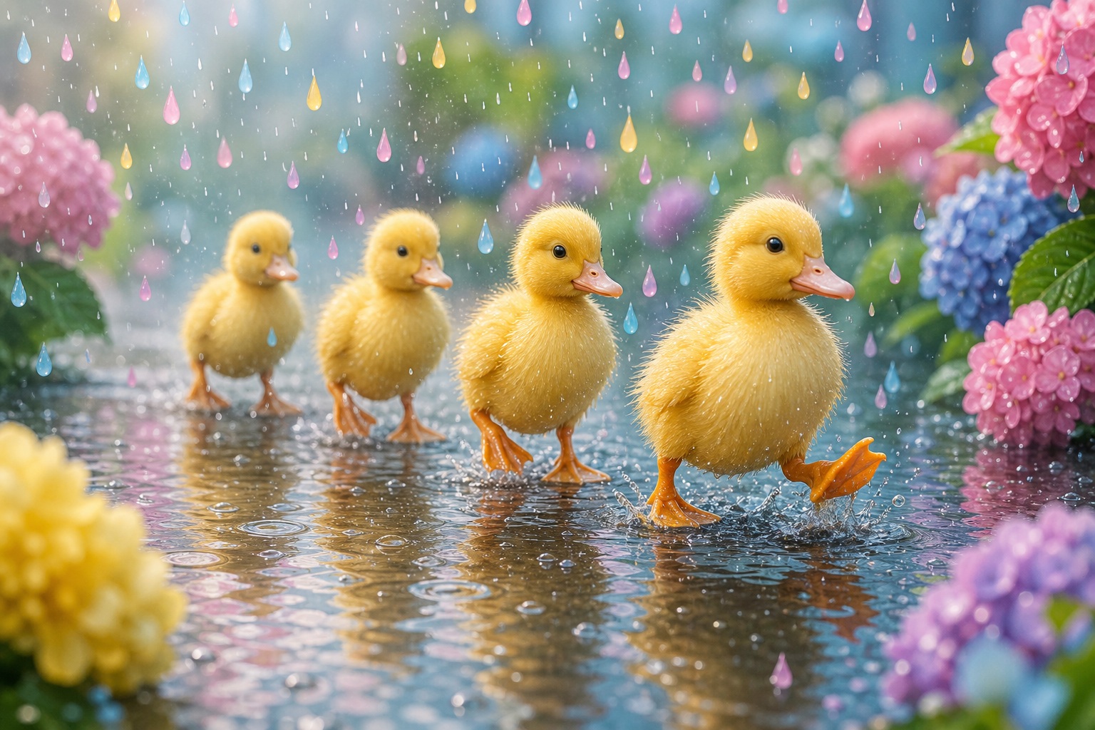 Preview for Cute Duckling Spring Background