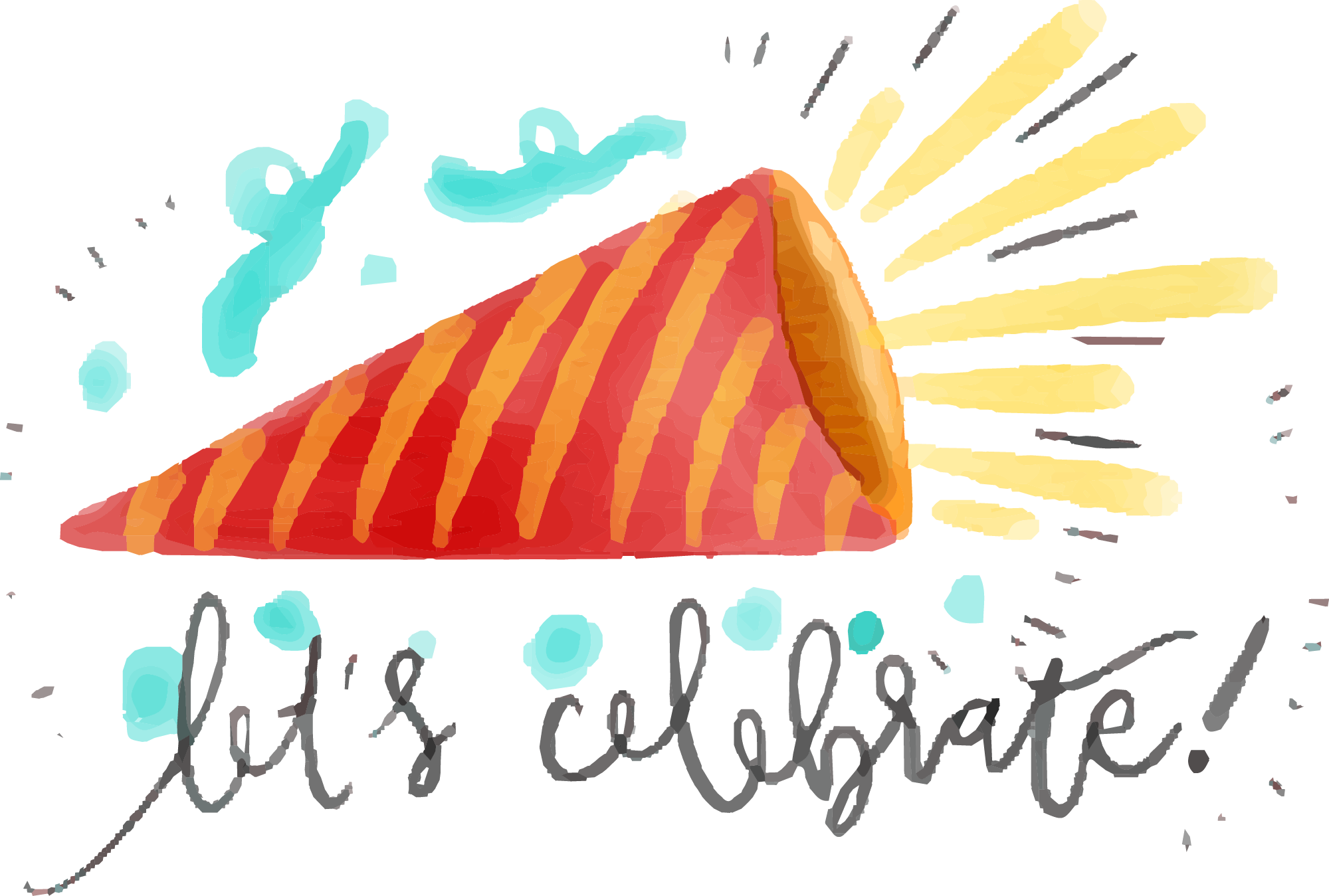 Preview for Lets-celebrate-party-hat-new-year-sticker-0ffb8