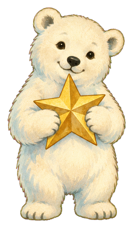 Preview for Polar Bear Holding A Star
