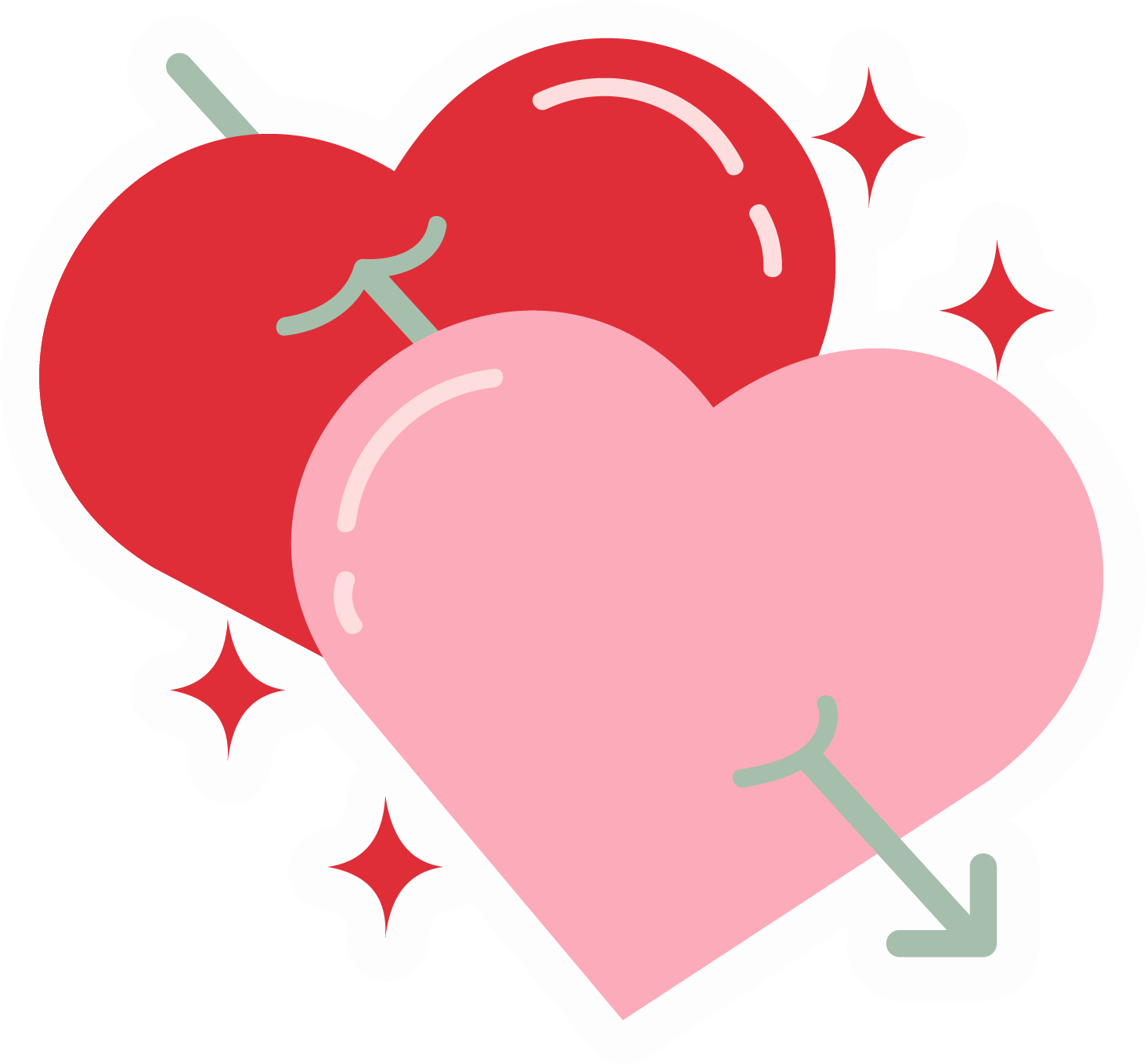 Preview for Heart-icons-couple-classic-hearts-sticker-21c96
