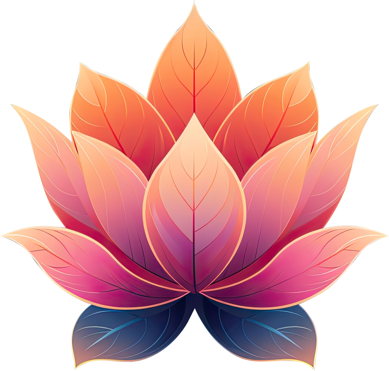 Preview for Lotus-flower-gradient-illustration-logo-flower-sticker-e106d