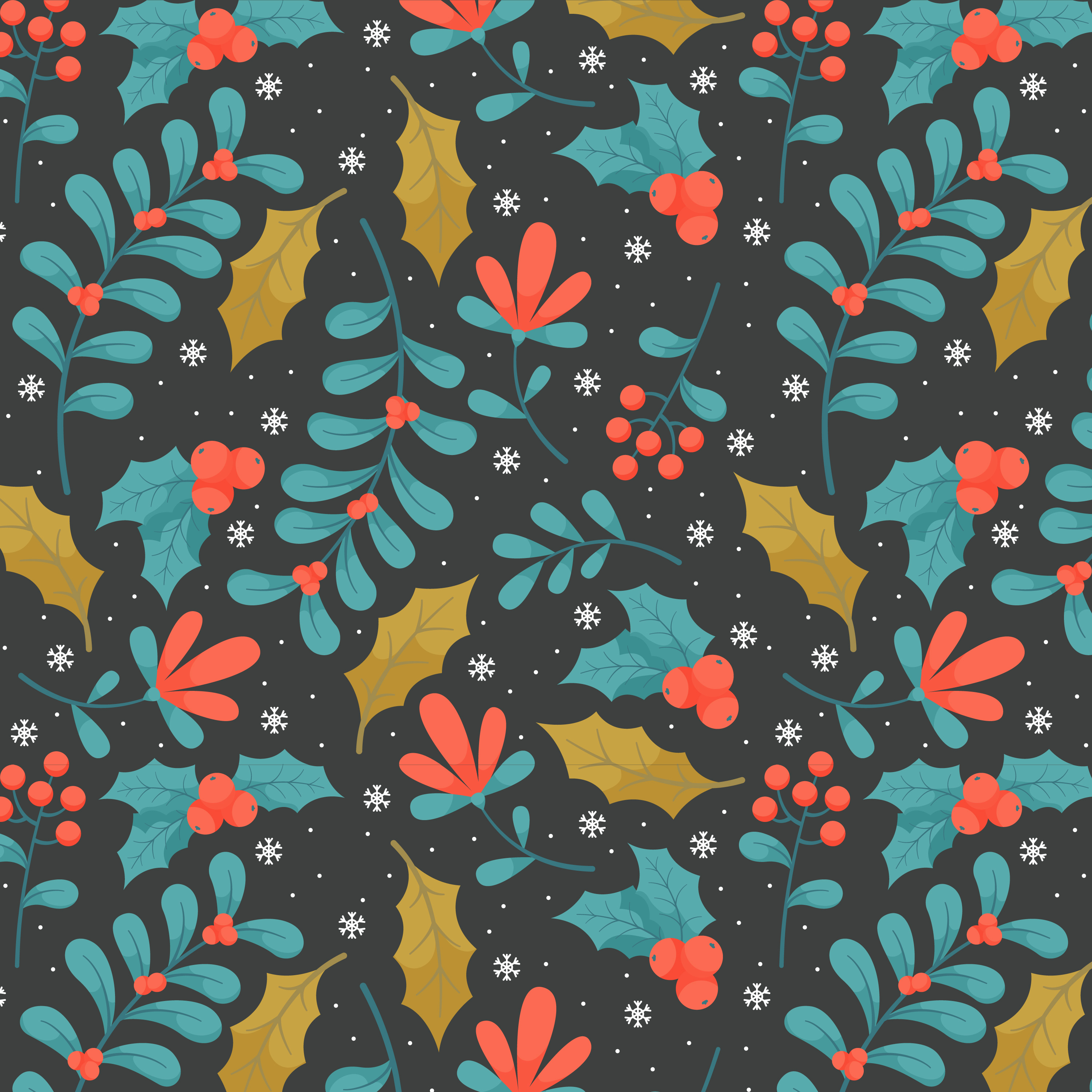 Preview for Holiday-floral-pattern-christmas-background-55d70
