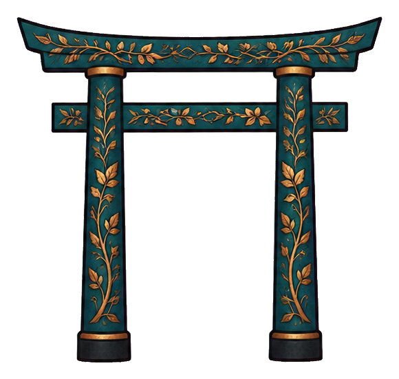 Preview for Botanical Inlay Torii Gate Sticker