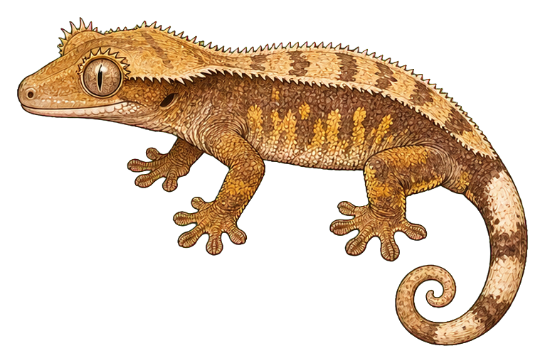 Preview for Crested Gecko Vintage Sticker