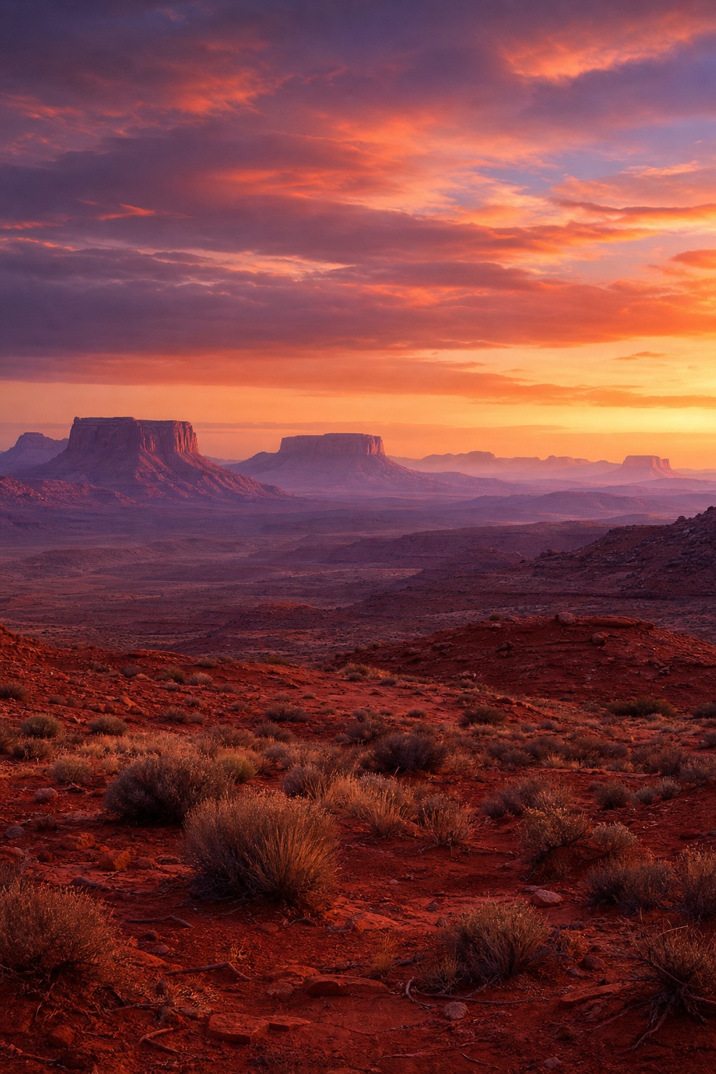 Preview for Desert Dusk Horizon Stock Background