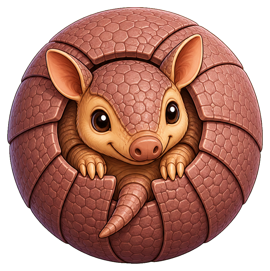 Preview for Rolled Armadillo Peek Sticker