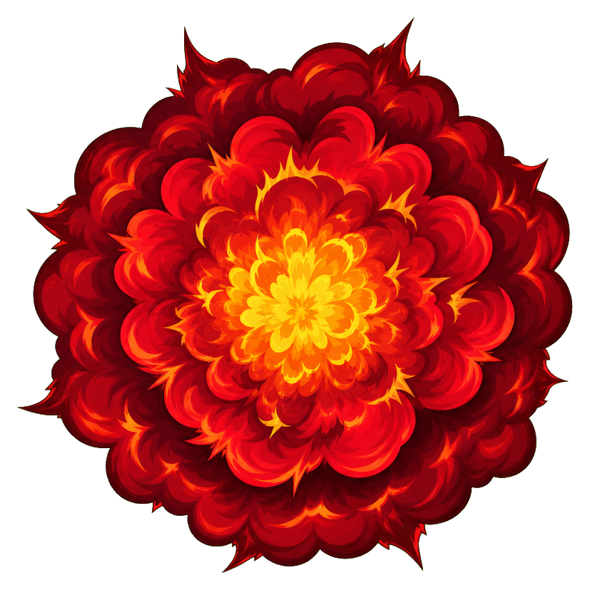 Preview for Crimson Rosette Explosion Sticker