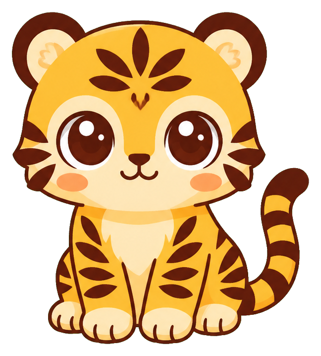Preview for Sunflower Stripe Tiger Cub Sticker
