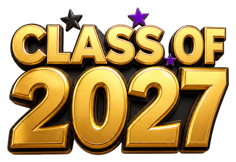 Preview for Class Of 2027 Gold Script Sticker