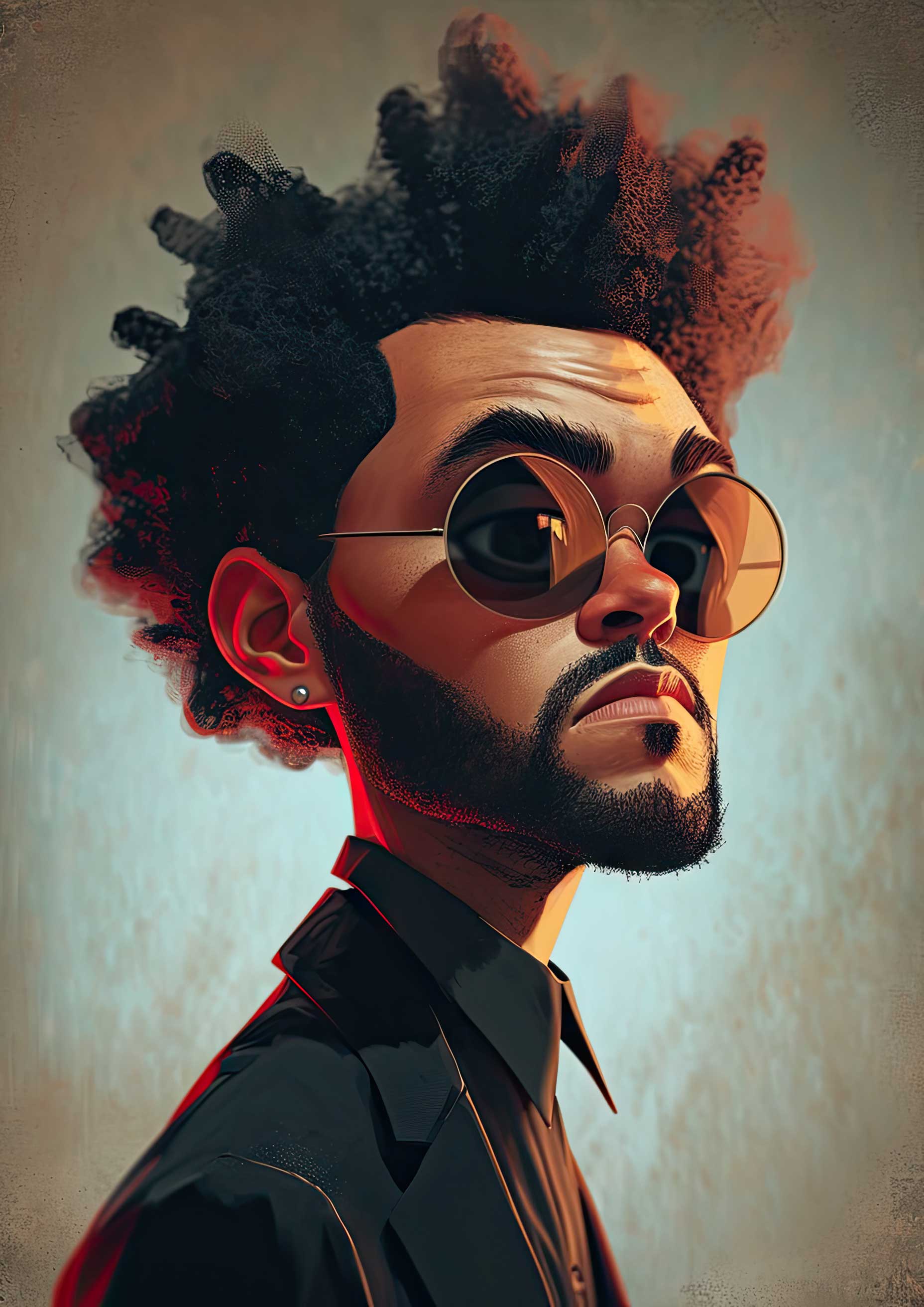 Preview for The-weeknd-digital-art-portrait-celebrities-background-4cb56