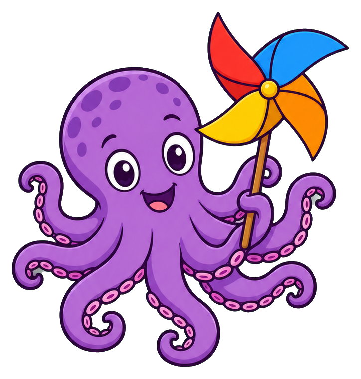 Preview for Octopus Pinwheel Sticker