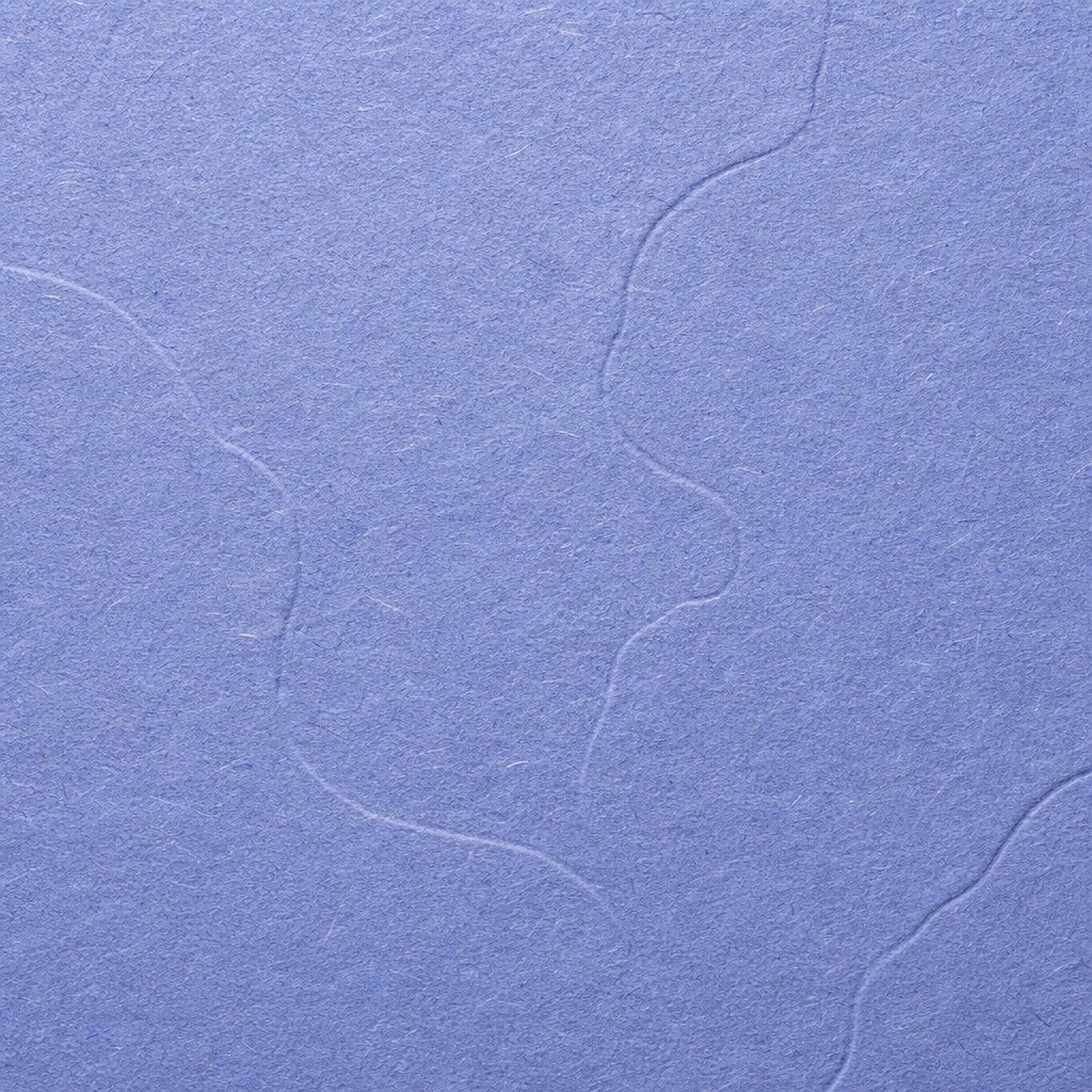 Blue lavender paper texture with soft debossed contour lines and subtle embossed relief.