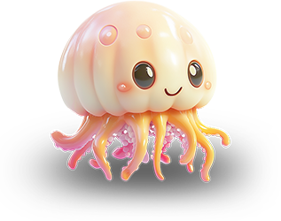 Preview for Cute-cartoon-jellyfish-character-animal-sticker-2c0b2