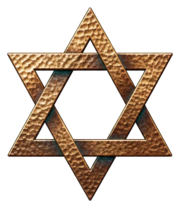 Preview for Hammered Bronze Star Of David Sticker