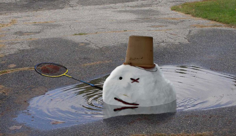 Preview for Snowman-flooded-road-summer-meme-background-c0e9d