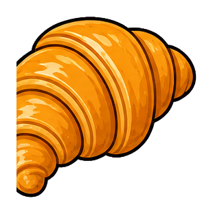 Preview for Croissant Sticker For Food And Bakery Designs