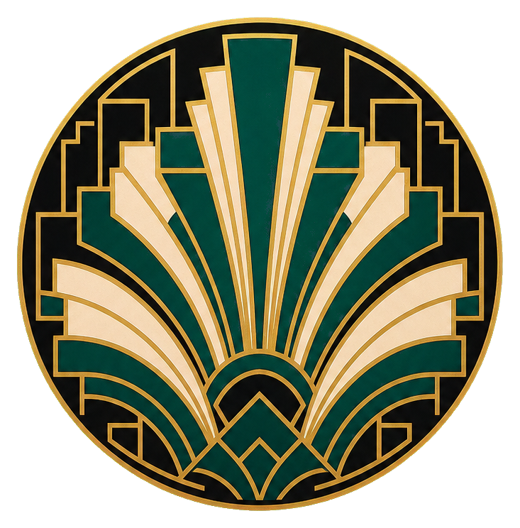 Preview for Art Deco Fan Circle Sticker