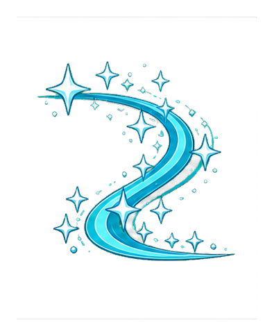 Preview for Turquoise Wave Sparkle Trail Sticker