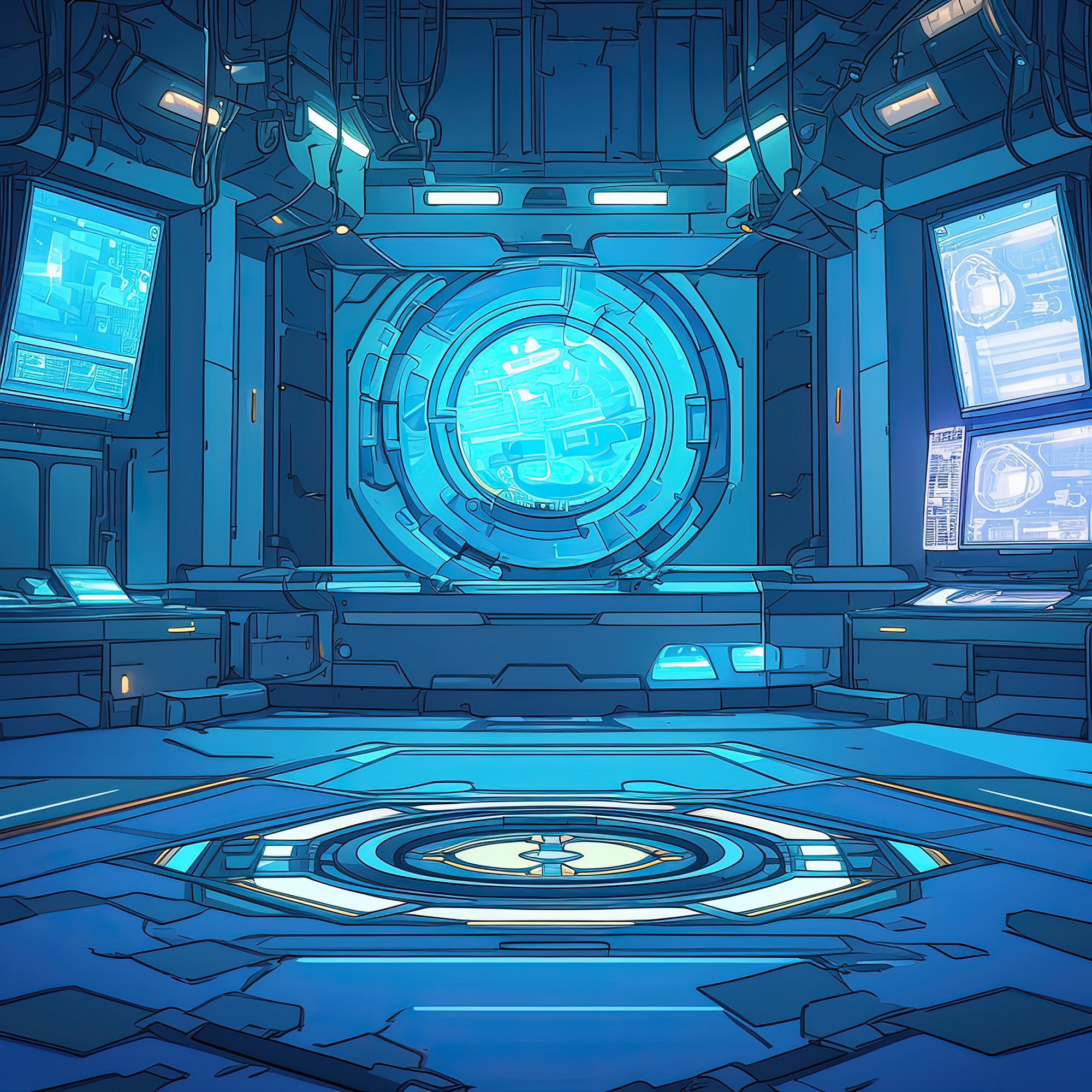Preview for Futuristic-control-room-design-sci-fi-backdrop-background-f357f
