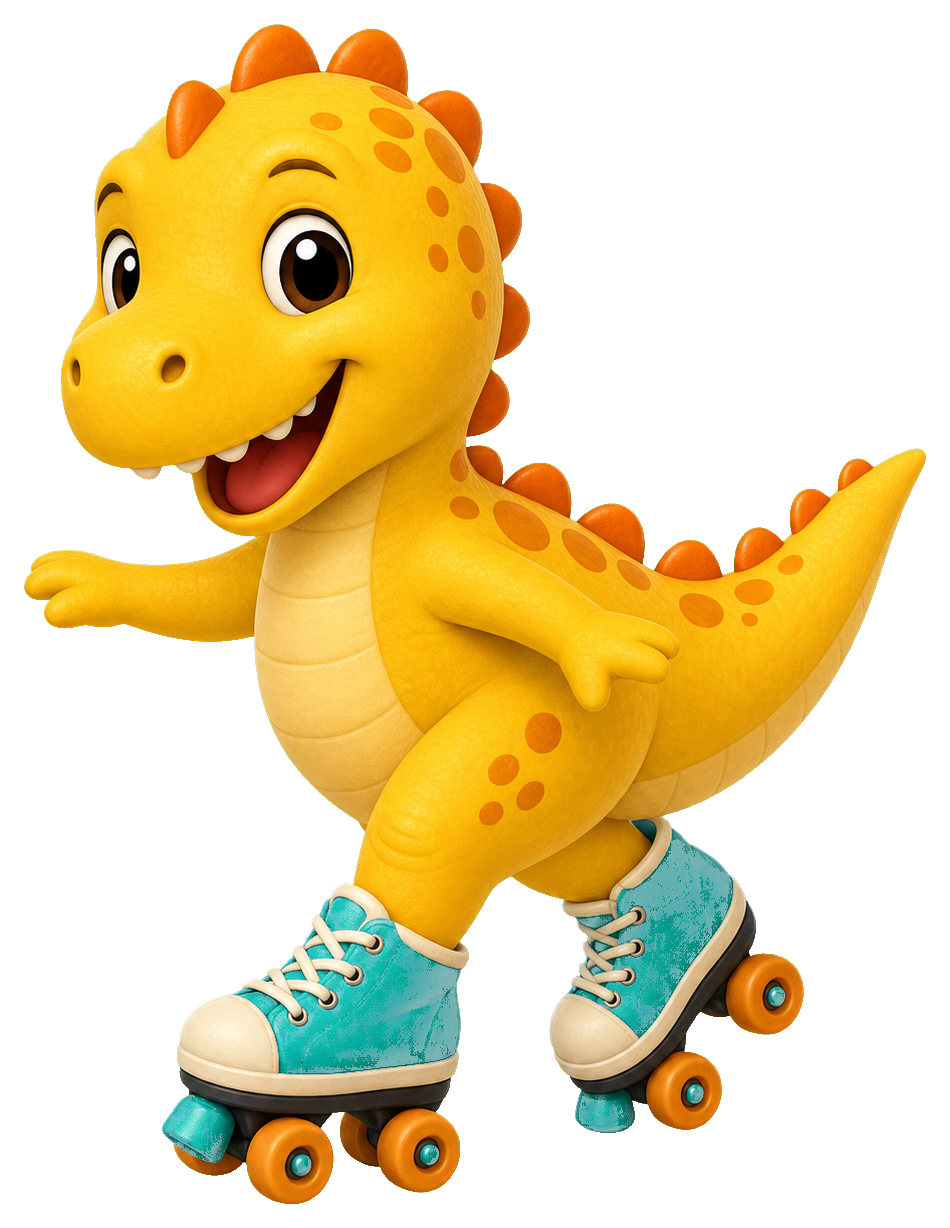 Preview for Rollerskate Dino Sticker