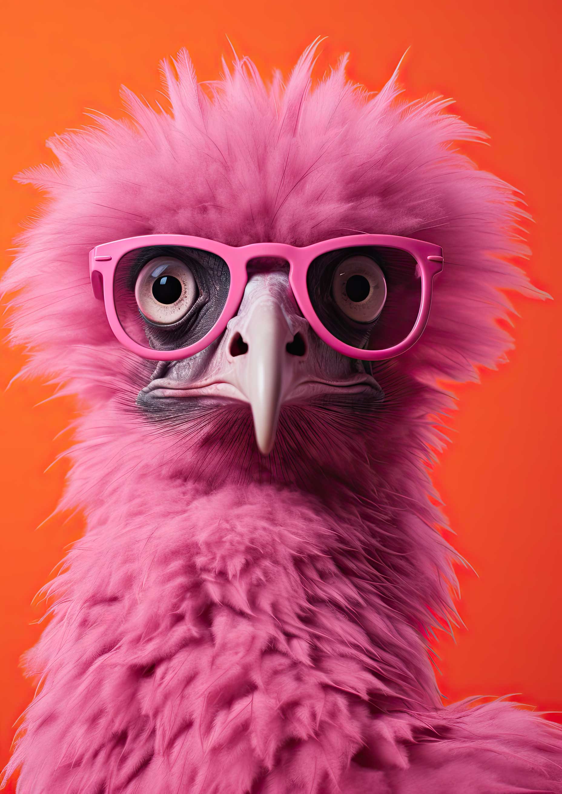 Preview for Pink-ostrich-portrait-ai-animal-background-4f3ca