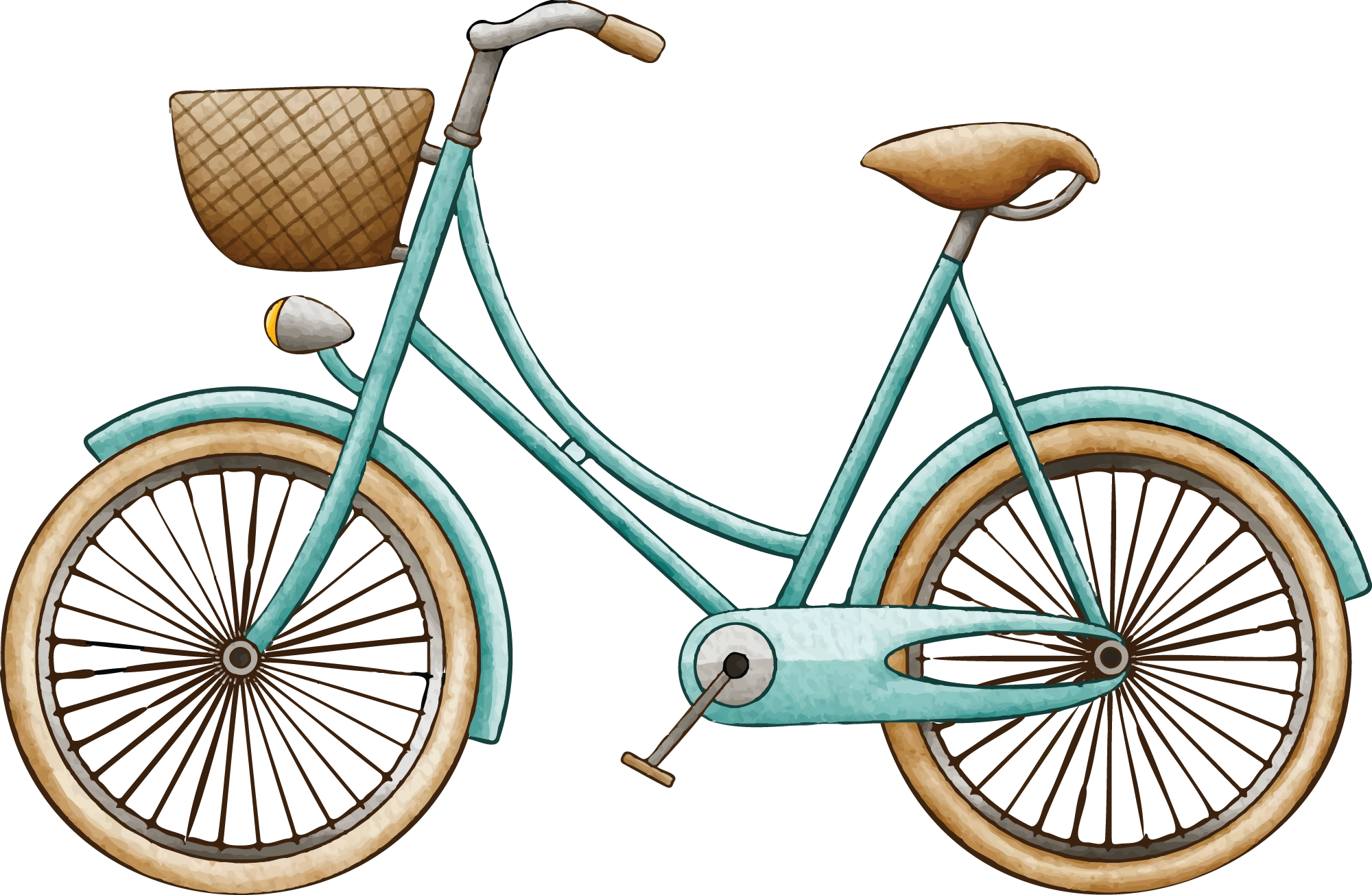 Preview for Vintage-style-bicycle-summer-watercolor-sticker-3721b
