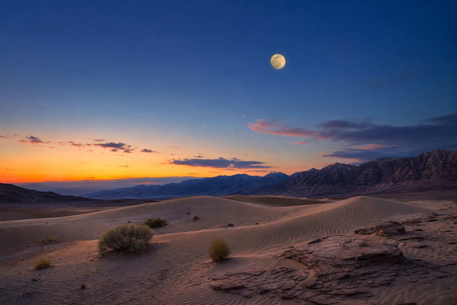 Preview for Moonrise Desert Glow Desert Background