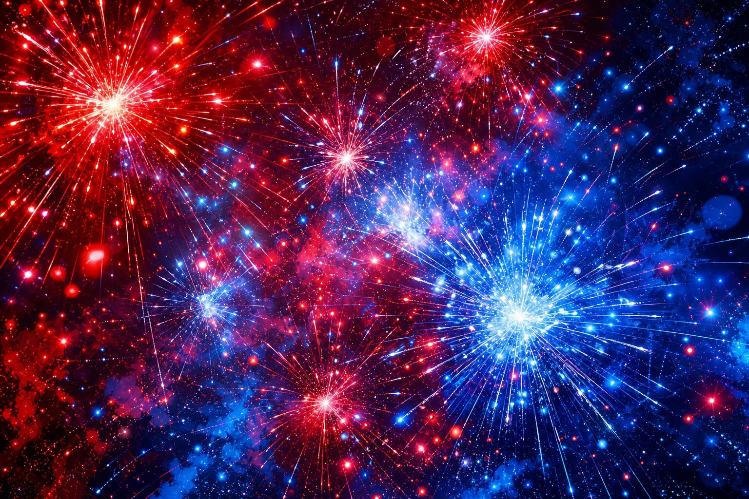 Preview for Patriotic Fireworks Abstract Background