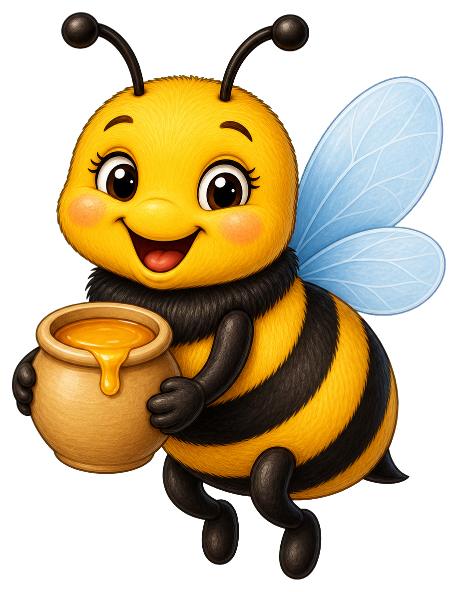 Preview for Bee Sticker Graphic For Photo And Design Projects