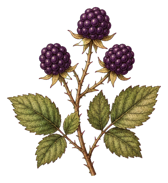 Preview for Blackberry Branch Botanical Sticker