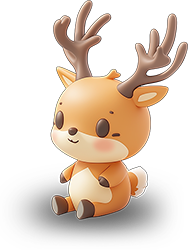 Preview for Cartoon-deer-illustration-animal-sticker-261ec