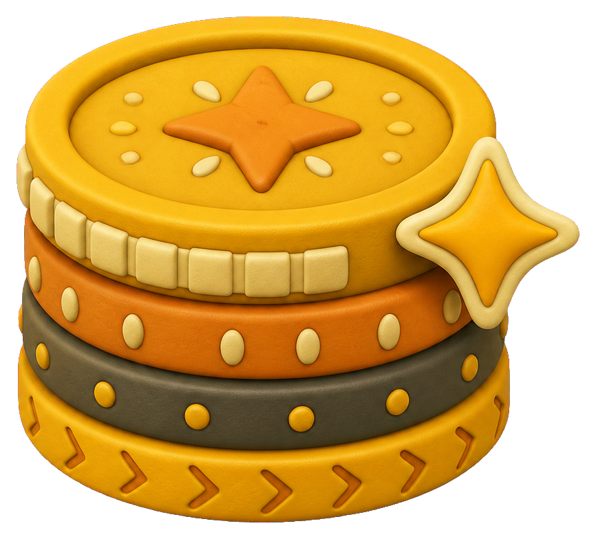 Preview for Clay Coins Sticker For Money And Finance Designs