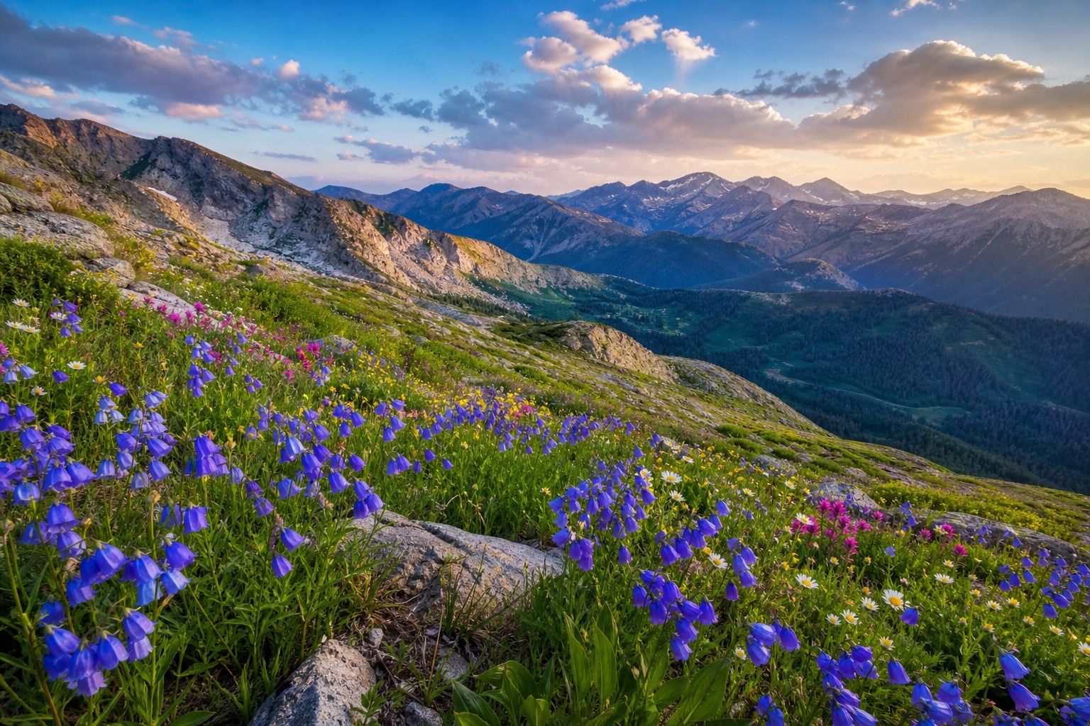 Preview for Alpine Flower Meadow Background