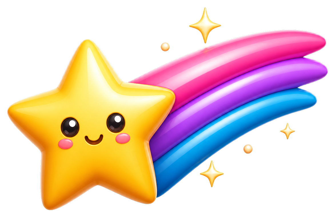 Preview for Shooting Star Sticker Graphic