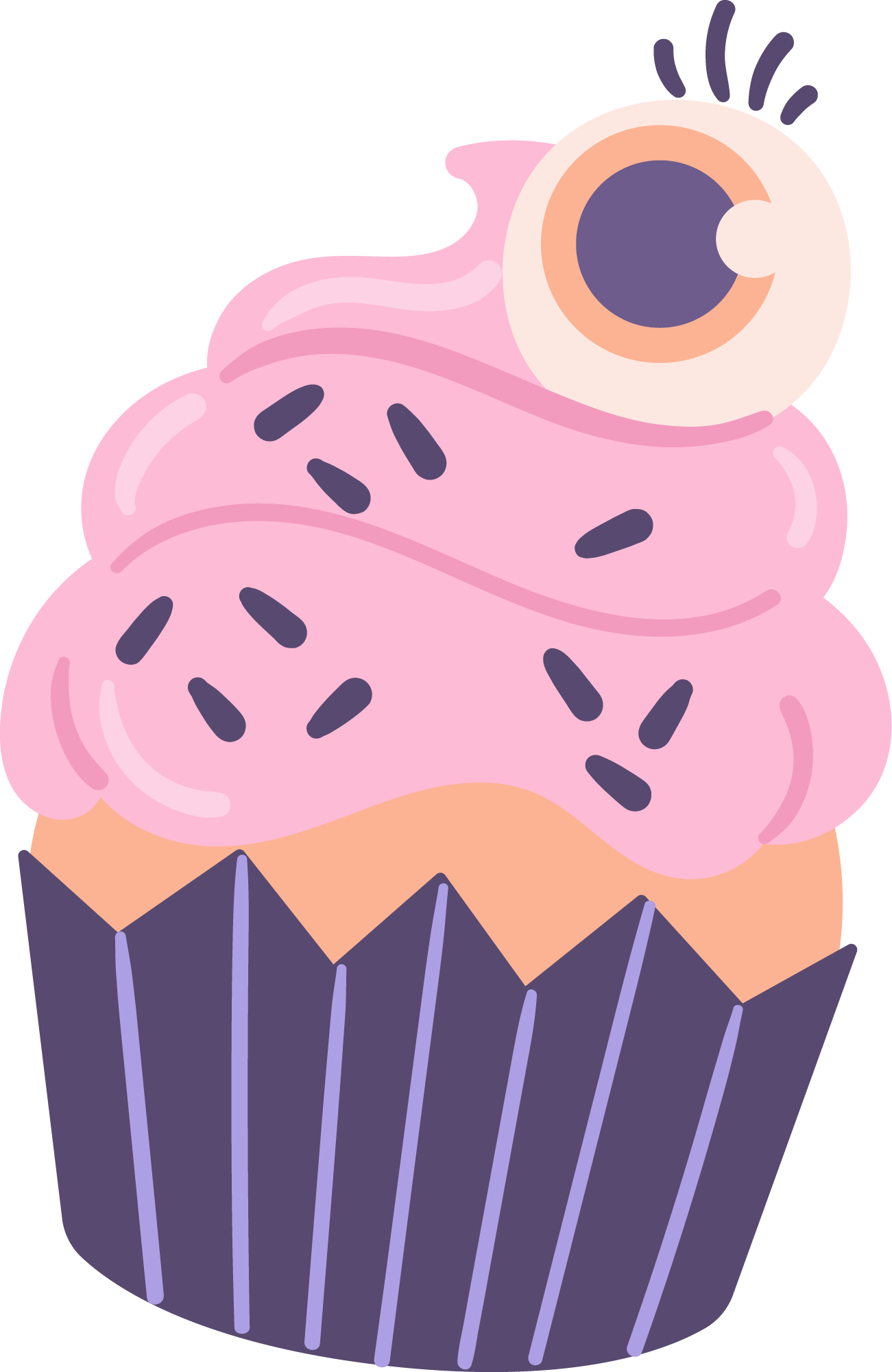 Preview for Spooky-cupcake-illustration-halloween-candy-sticker-cdb7b