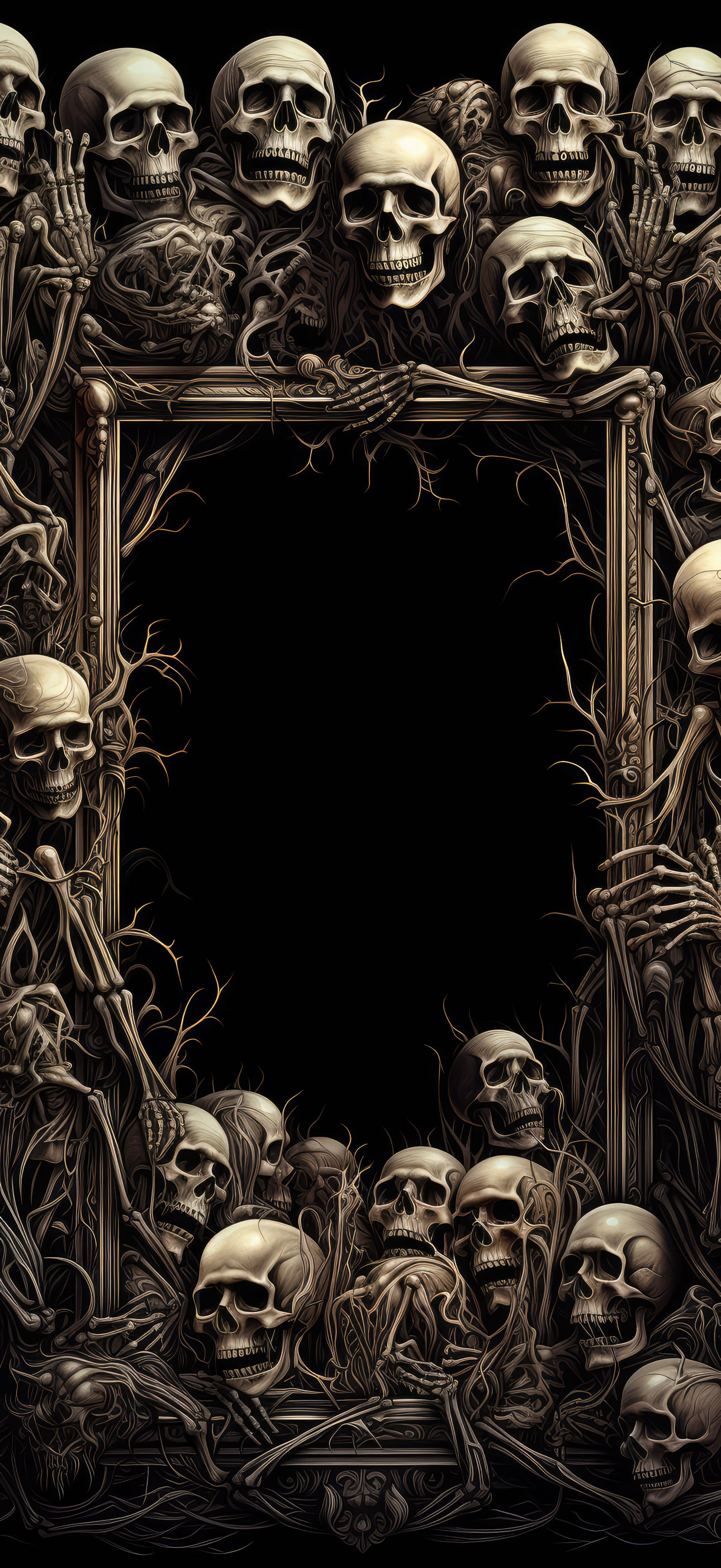 Preview for Spooky-skull-frame-design-halloween-phone-background-c3ab4