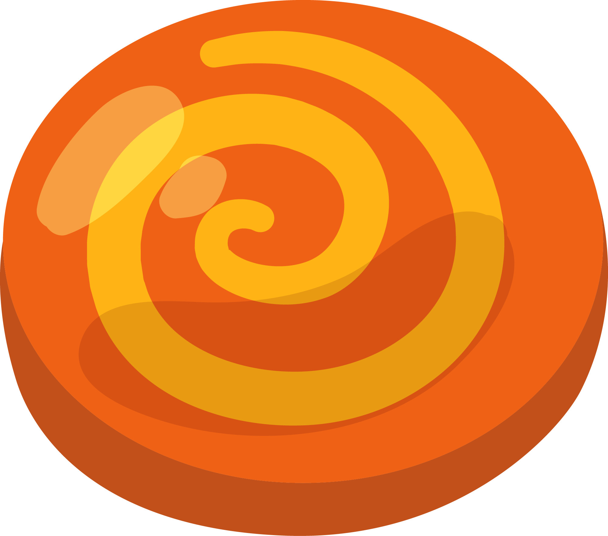 Preview for Orange-spiral-design-element-halloween-candy-sticker-82000